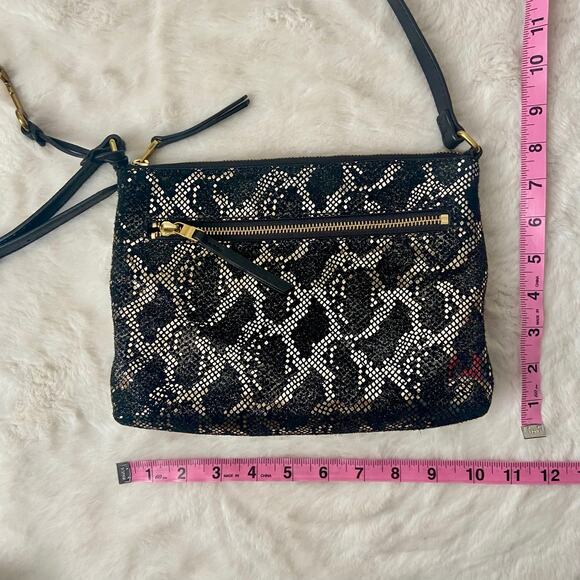 FOSSIL Leather Snakeskin Print Crossbordy Bag - Picture 8 of 8